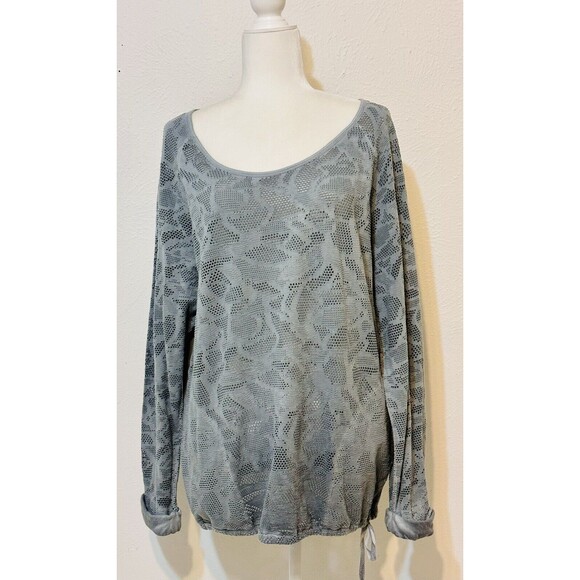 Soft Surroundings Women Size M Blue Mist Eyelet Tasseled Tunic Top Boho Staple - Picture 1 of 12